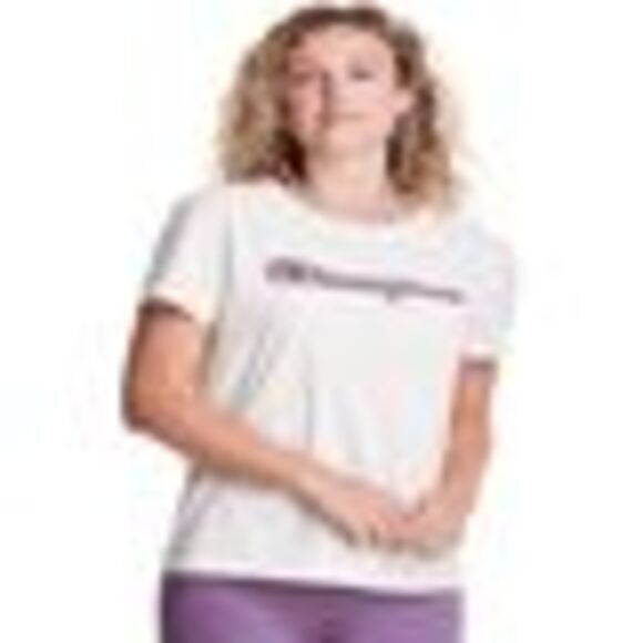 CHAMPION Crew Neck Short Sleeve Graphic T-Shirt In Natural XS - Picture 3 of 3